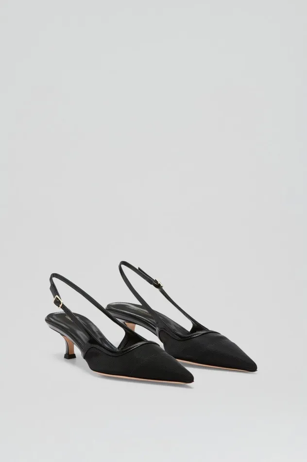 Shoes Women Scanlan Theodore FINE MESH SLINGBACK 45 Black