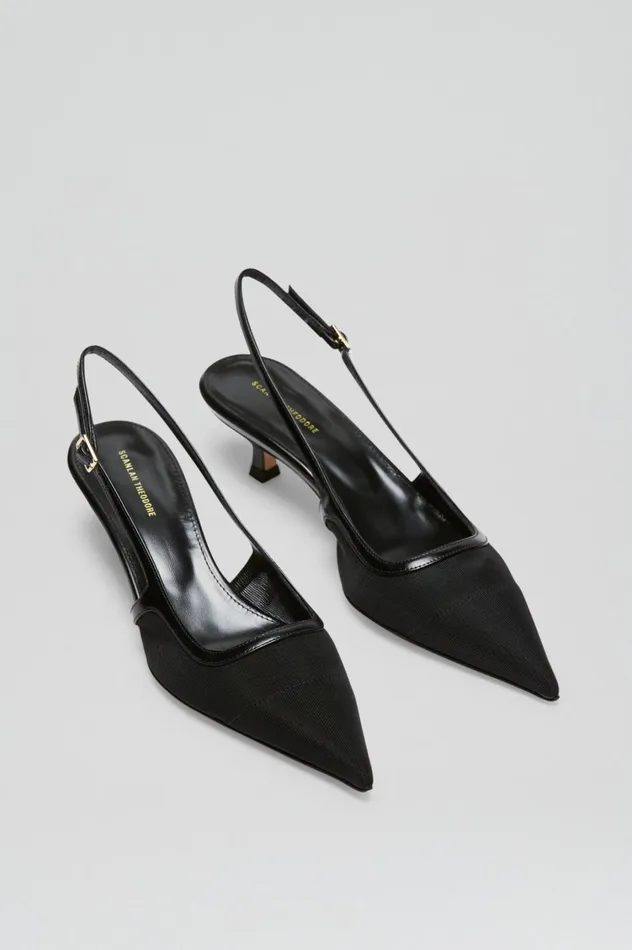 Shoes Women Scanlan Theodore FINE MESH SLINGBACK 45 Black Shoes Women Scanlan Theodore FINE MESH SLINGBACK 45 Black