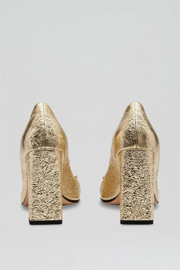 Shoes Women Scanlan Theodore GOLD TRIM SQUARE TOE PUMP 95 Lightgold Shoes Women Scanlan Theodore GOLD TRIM SQUARE TOE PUMP 95 Lightgold