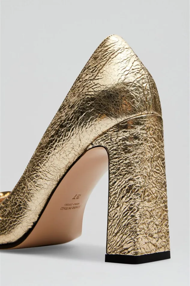 Shoes Women Scanlan Theodore GOLD TRIM SQUARE TOE PUMP 95 Lightgold Shoes Women Scanlan Theodore GOLD TRIM SQUARE TOE PUMP 95 Lightgold