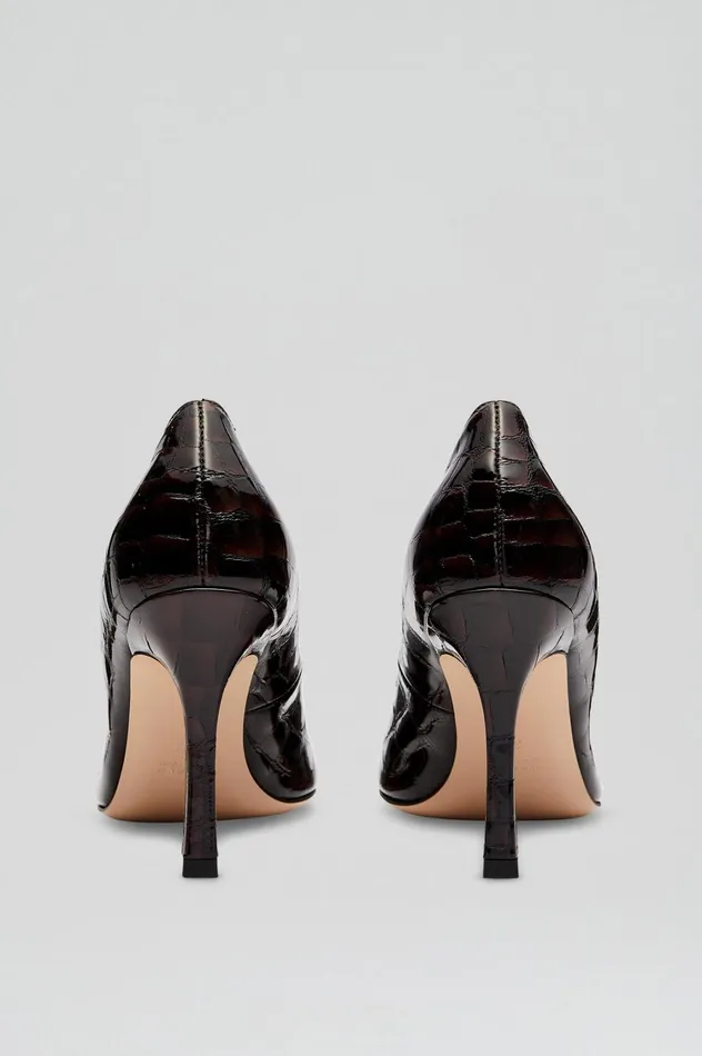 Shoes Women Scanlan Theodore LEATHER EMBOSSED PUMP 95 Darkmulberry Shoes Women Scanlan Theodore LEATHER EMBOSSED PUMP 95 Darkmulberry