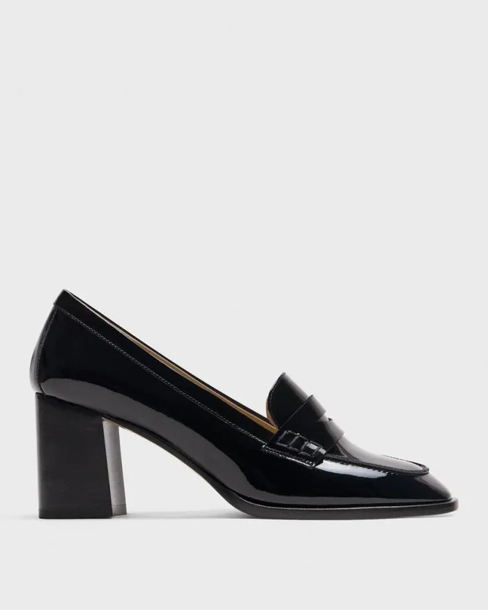 Shoes Women Theory Loafer Pump In Patent Leather Black