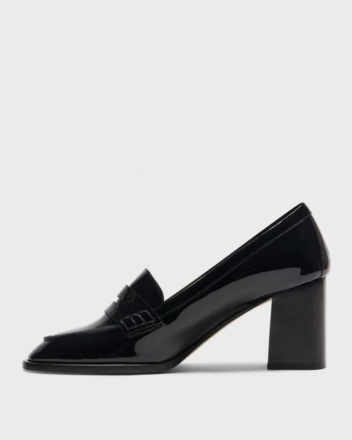 Shoes Women Theory Loafer Pump In Patent Leather Black