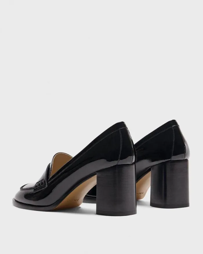 Shoes Women Theory Loafer Pump In Patent Leather Black