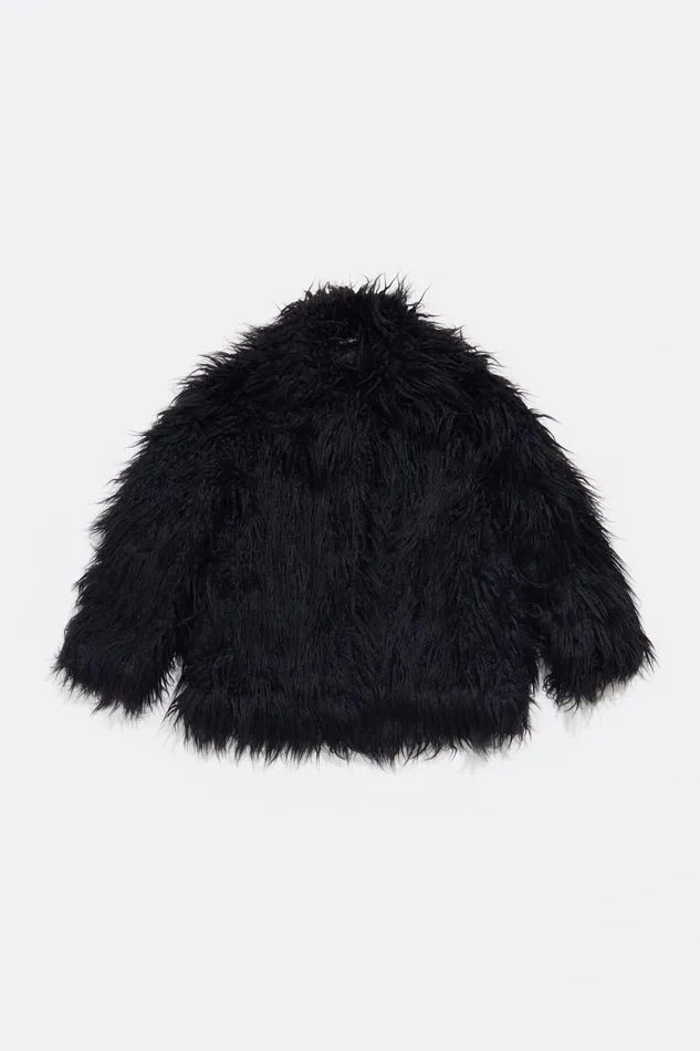 Short Black Fur Coat Black Women Bimba Y Lola Party