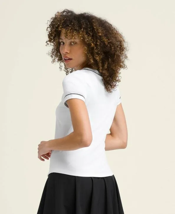 Short Sleeve Shirts Women Wilson All Day Tee Bright White Short Sleeve Shirts Women Wilson All Day Tee Bright White