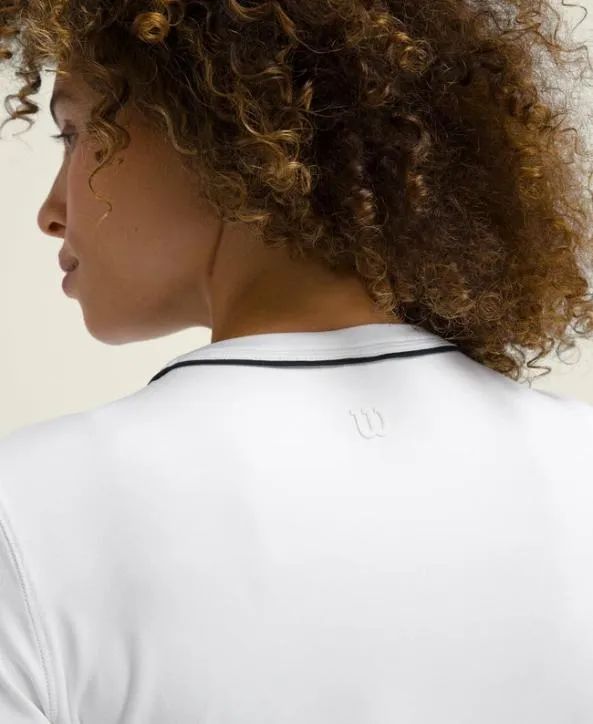 Short Sleeve Shirts Women Wilson All Day Tee Bright White Short Sleeve Shirts Women Wilson All Day Tee Bright White