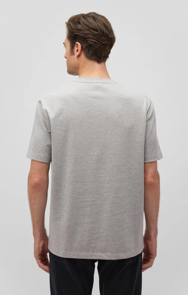 Short Sleeve TShirt In Light Grey Melange Men Mavi Jeans TShirts Short Sleeve TShirt In Light Grey Melange Men Mavi Jeans TShirts