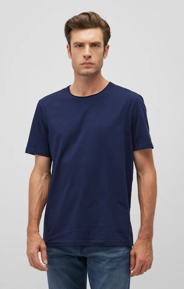 Short Sleeve TShirt In Maritime Blue Men Mavi Jeans TShirts