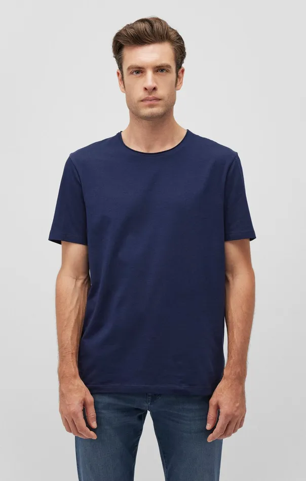 Short Sleeve TShirt In Maritime Blue Men Mavi Jeans TShirts Short Sleeve TShirt In Maritime Blue Men Mavi Jeans TShirts