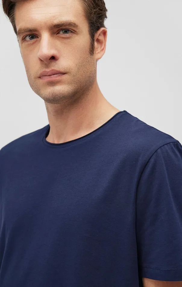 Short Sleeve TShirt In Maritime Blue Men Mavi Jeans TShirts Short Sleeve TShirt In Maritime Blue Men Mavi Jeans TShirts