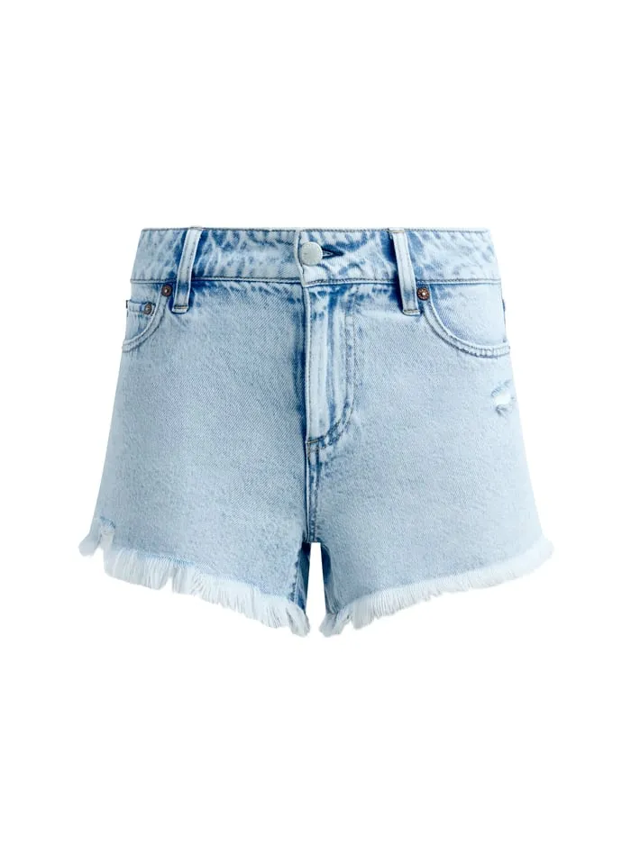 Shorts Women Alice Olivia Warren High Rise Denim Cutoff Short Fae Ultra Light Blue