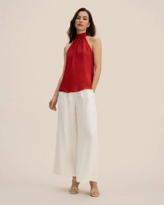 Silk Georgette Halter Neck Top Women Lilysilk Tops