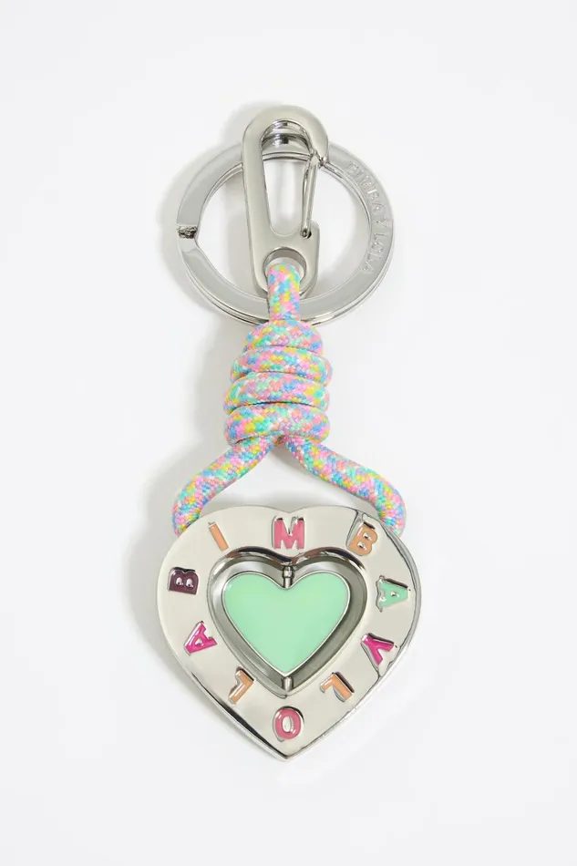 Silver Metal Heart Key Ring Silver Women Bimba Y Lola Key Rings