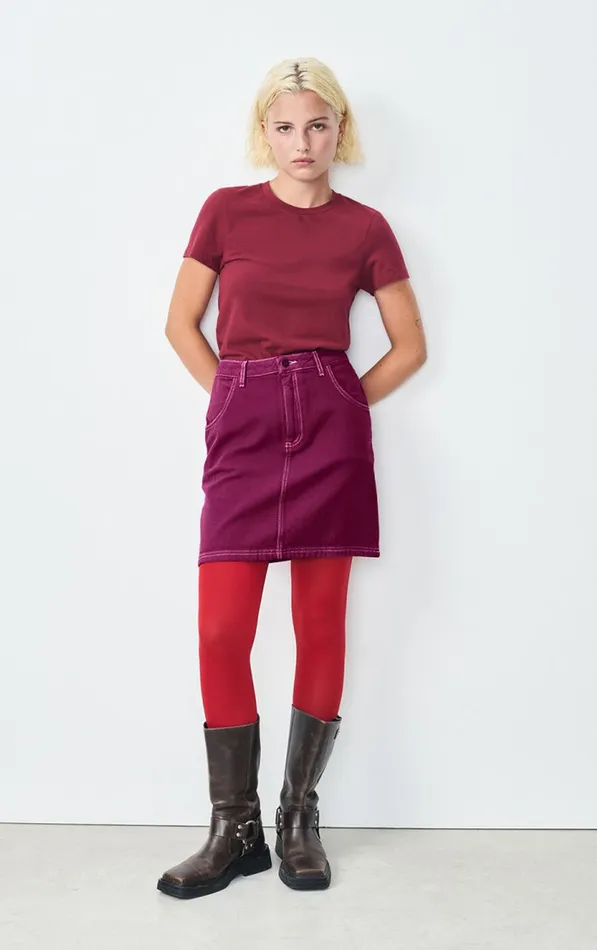 Skirt Nyolow Overdyed Fuchsia Women American Vintage Skirts Skirt Nyolow Overdyed Fuchsia Women American Vintage Skirts
