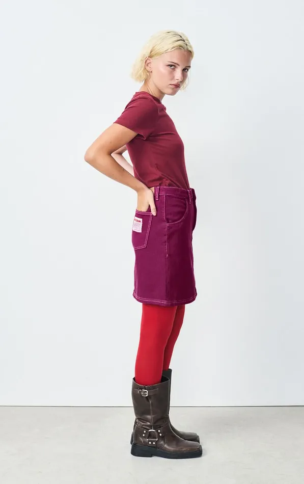 Skirt Nyolow Overdyed Fuchsia Women American Vintage Skirts Skirt Nyolow Overdyed Fuchsia Women American Vintage Skirts