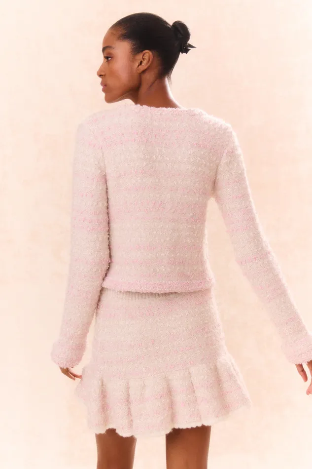 Skirts WomenKids LoveShackFancy Velman Knit Mini Skirt Vanilla Blush