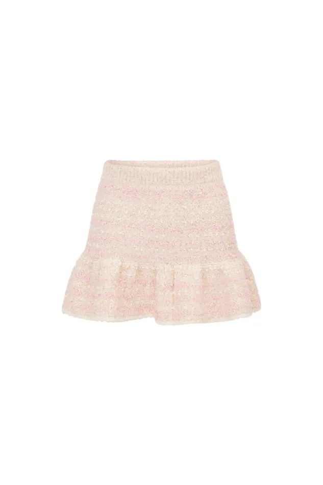 Skirts WomenKids LoveShackFancy Velman Knit Mini Skirt Vanilla Blush