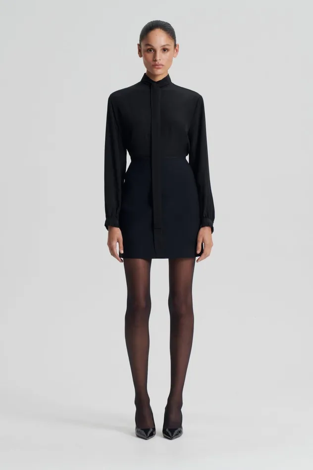 Skirts Women Scanlan Theodore CREPE KNIT MINI SKIRT Black