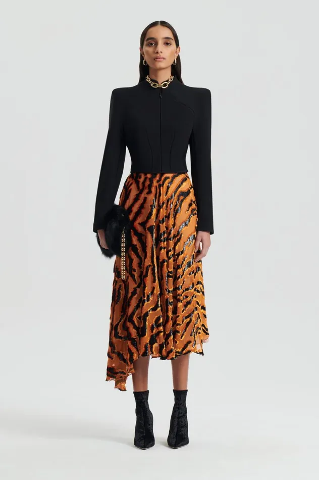 Skirts Women Scanlan Theodore FRENCH BURNT OUT SKIRT Burntorange