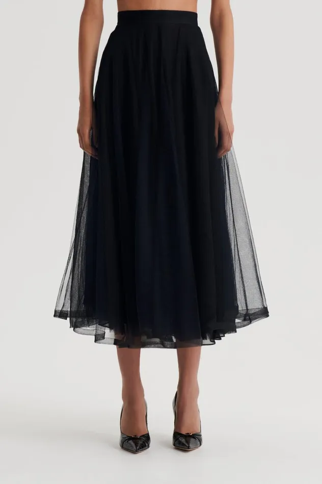 Skirts Women Scanlan Theodore TULLE SKIRT Black Skirts Women Scanlan Theodore TULLE SKIRT Black