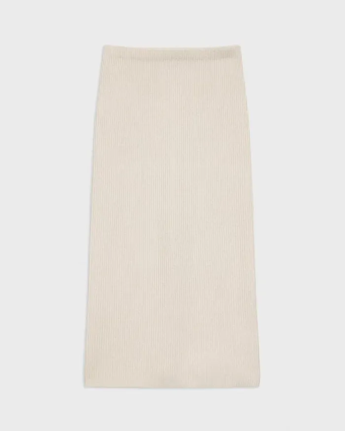 Skirts Women Theory Midi PullOn Skirt In Felted WoolCashmere Ivory Skirts Women Theory Midi PullOn Skirt In Felted WoolCashmere Ivory