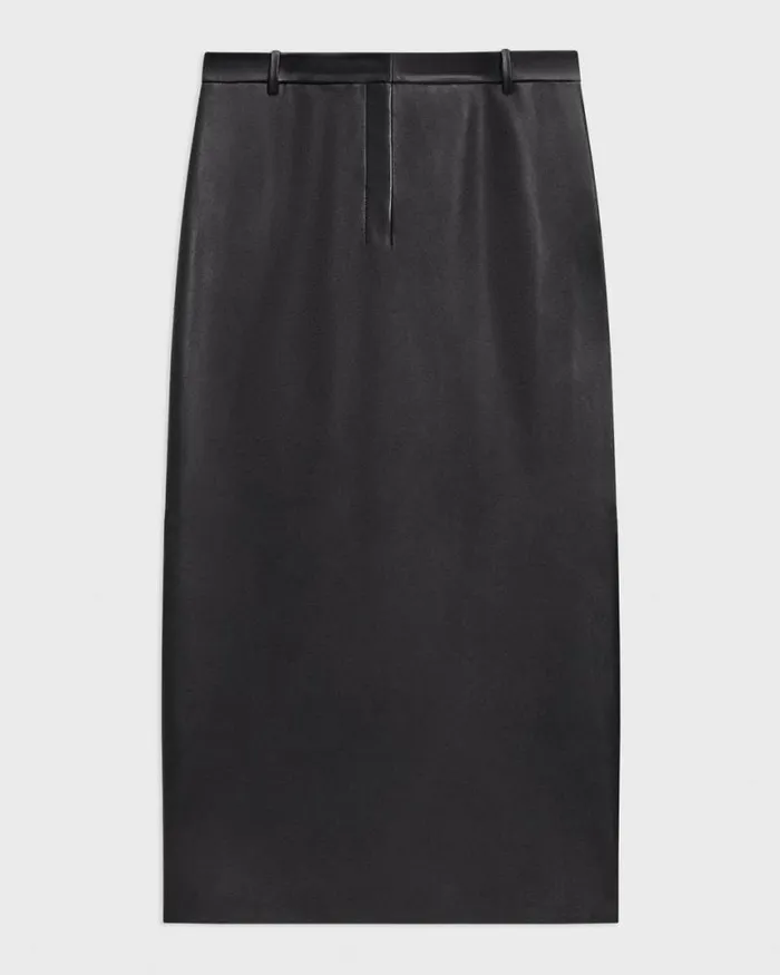 Skirts Women Theory Trouser Skirt In Leather Black Skirts Women Theory Trouser Skirt In Leather Black