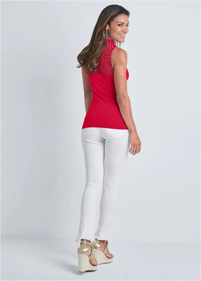 SLEEVELESS SEAMLESS TOP Red Women VENUS Night Out Tops