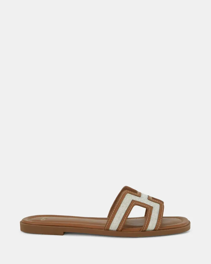 Slides Women NOVO Shoes SACHIE LINEN Flatform
