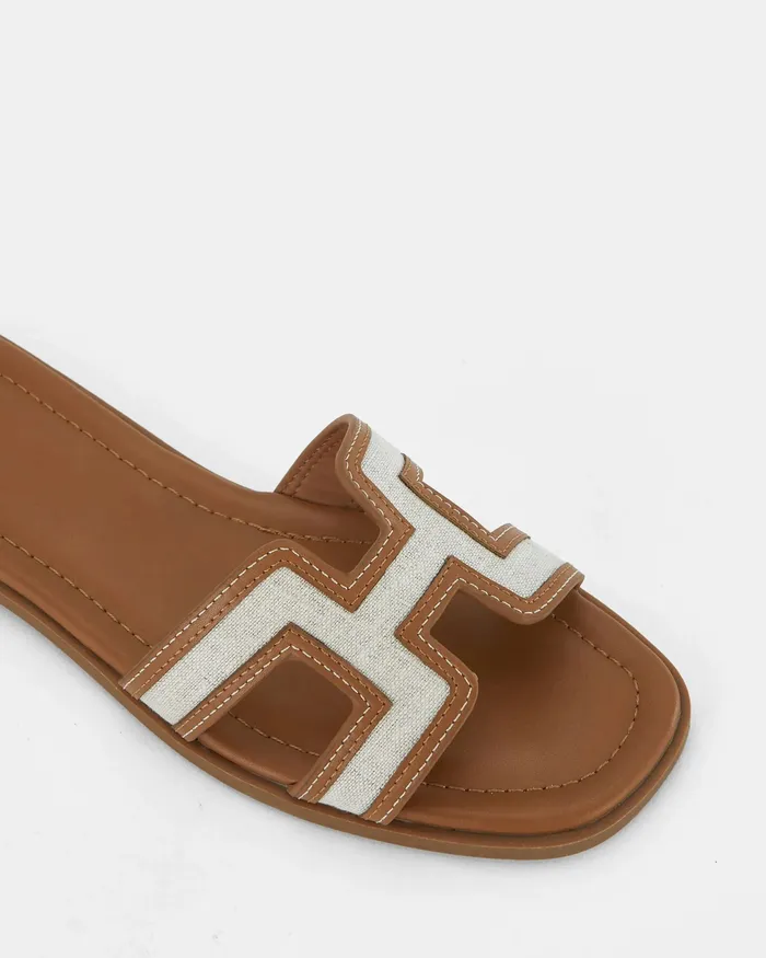 Slides Women NOVO Shoes SACHIE LINEN Flatform