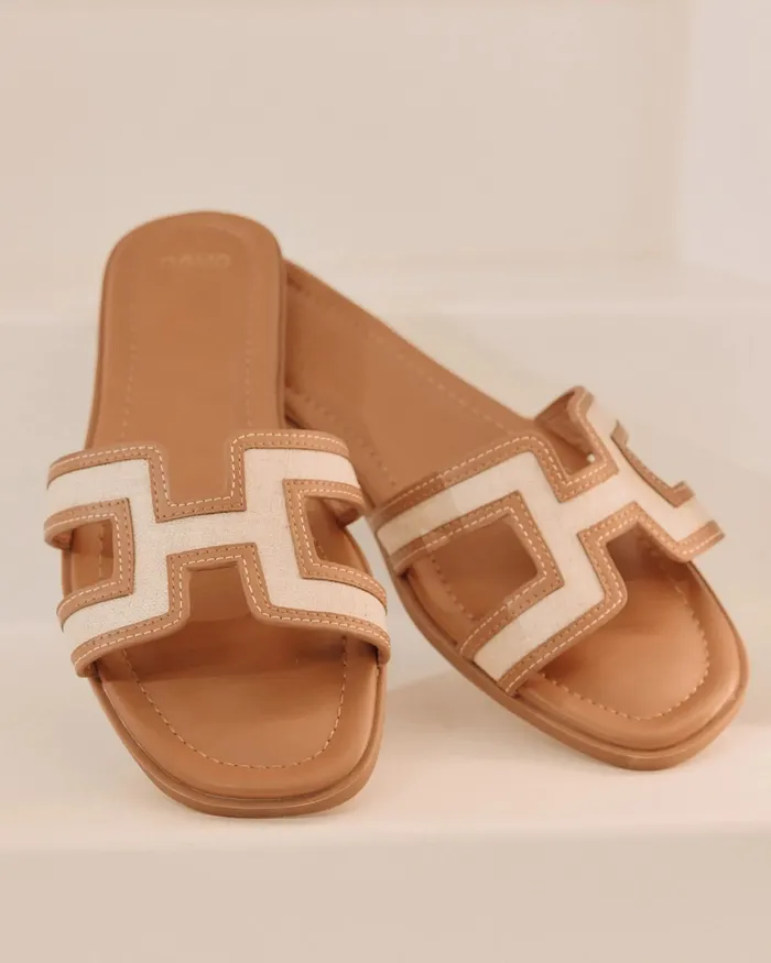 Slides Women NOVO Shoes SACHIE LINEN Flatform