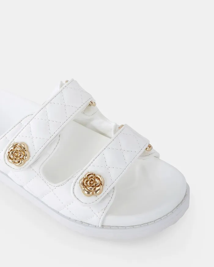 Slides Women SAKURIA WHITE Sandals NOVO Shoes