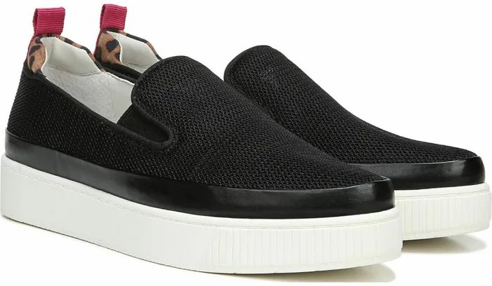 Sneakers Women Franco Sarto Franco Homer 4 Platform Slip On Sneaker Black Mesh