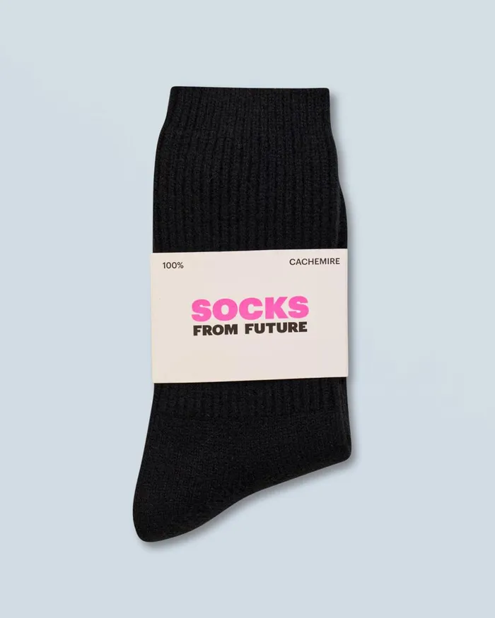 Socks From Future Ribbed MidHigh Socks Black