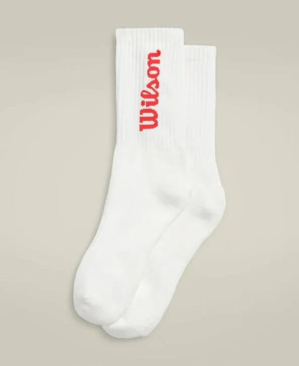 Socks Women Wilson U Crew Logo Sock Bright White Red