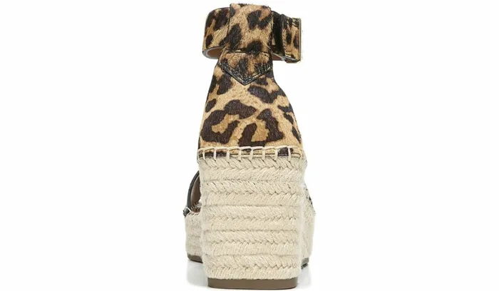 Spadrilles Women Franco Sarto Franco Camera Espadrille Wedge Sandal Leopard Calf Hair