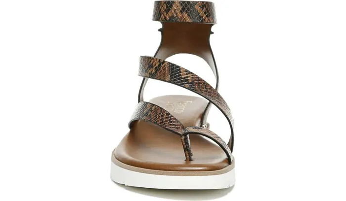 Sport Sandals Women Franco Sarto Franco Daven Gladiator Sandal Cognac Snake Faux Leather