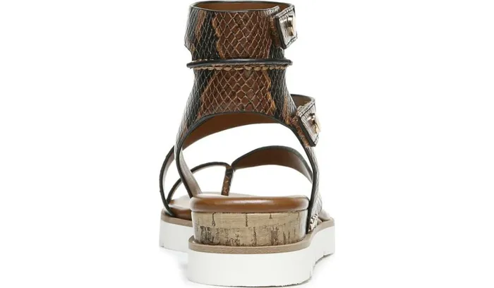 Sport Sandals Women Franco Sarto Franco Daven Gladiator Sandal Cognac Snake Faux Leather