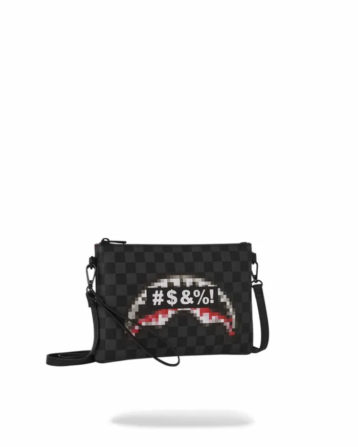 SPRAYGROUND 039WHAT THE BEEP039 SHARK CROSSOVER CLUTCH Bags