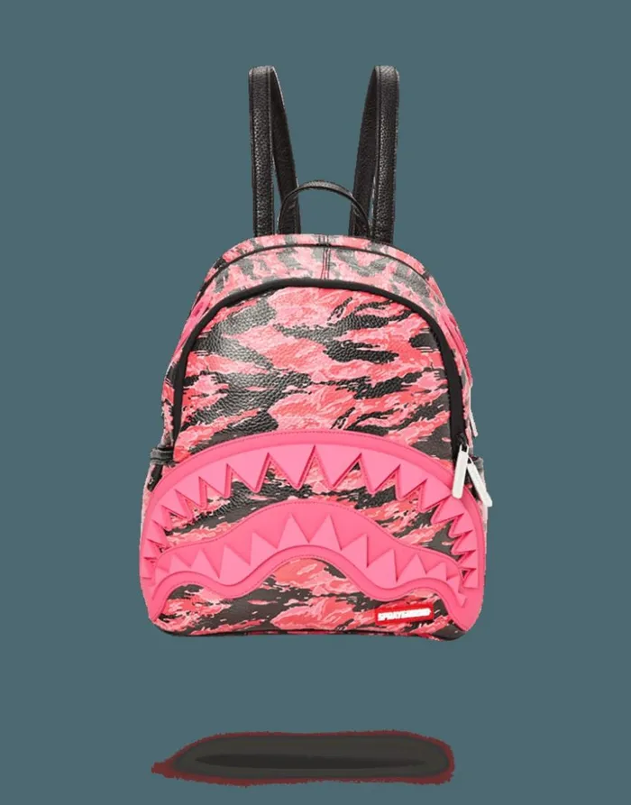 SPRAYGROUND PINK TIGER CAMO SHARKMOUTH SAVAGE BACKPACK Bags