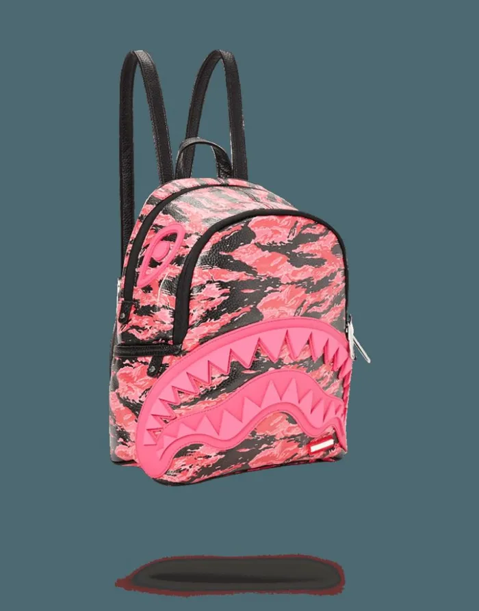 SPRAYGROUND PINK TIGER CAMO SHARKMOUTH SAVAGE BACKPACK Bags