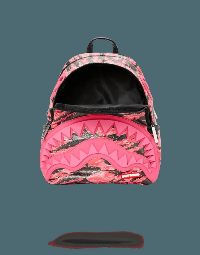 SPRAYGROUND PINK TIGER CAMO SHARKMOUTH SAVAGE BACKPACK Bags
