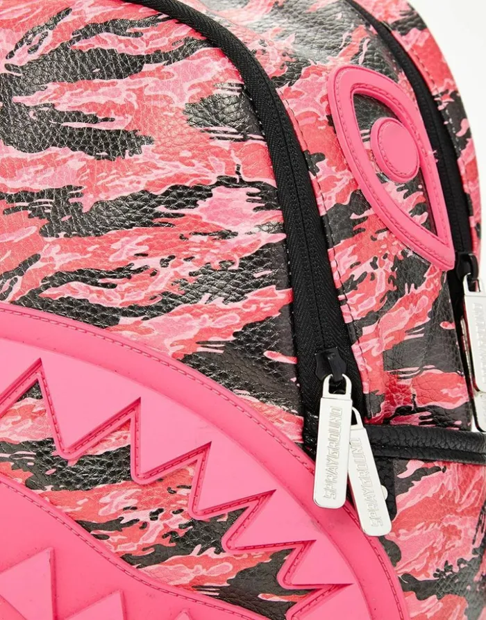 SPRAYGROUND PINK TIGER CAMO SHARKMOUTH SAVAGE BACKPACK Bags