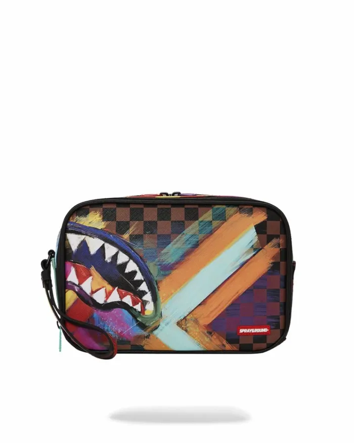 SPRAYGROUND SHARKS IN PARIS CITY STREAKS TOILETRY BAG Bags