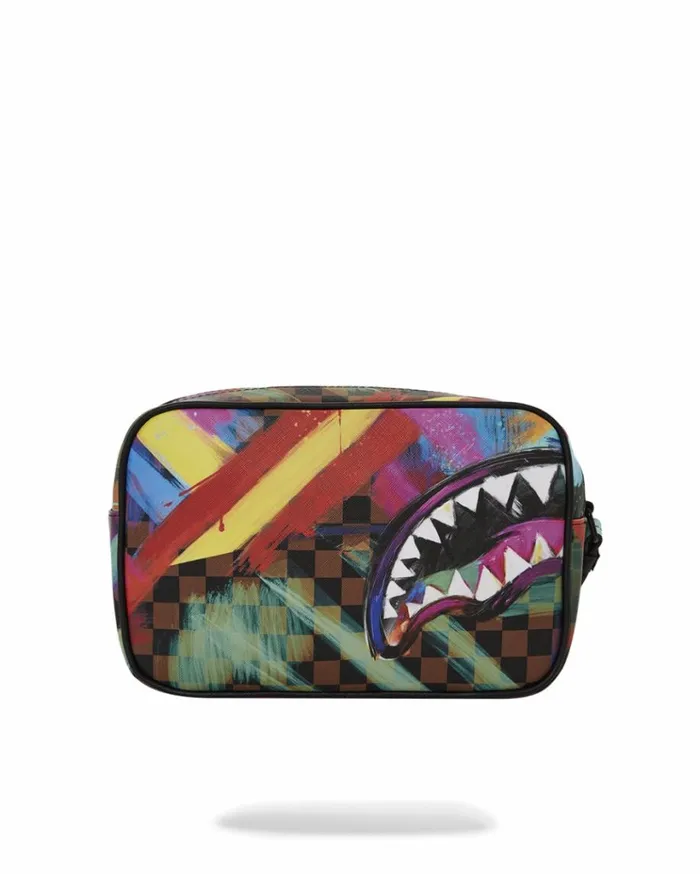 SPRAYGROUND SHARKS IN PARIS CITY STREAKS TOILETRY BAG Bags