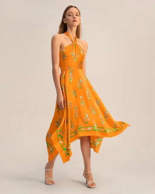 Spring Waltz Handkerchief Dress Women Jumpsuits Lilysilk Dresses