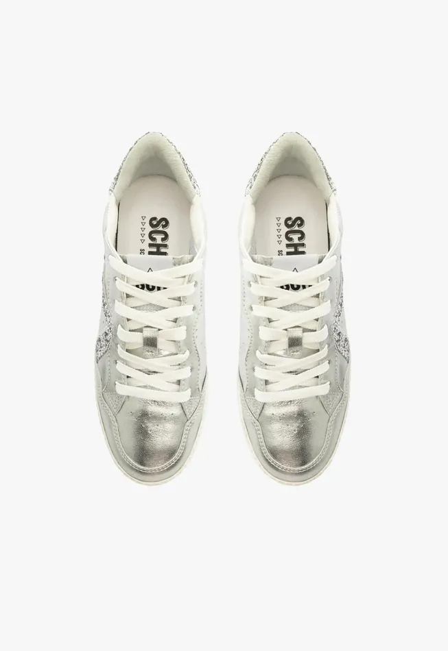 StBold Leather Sneaker Silver Women Schutz Shoes Sneakers
