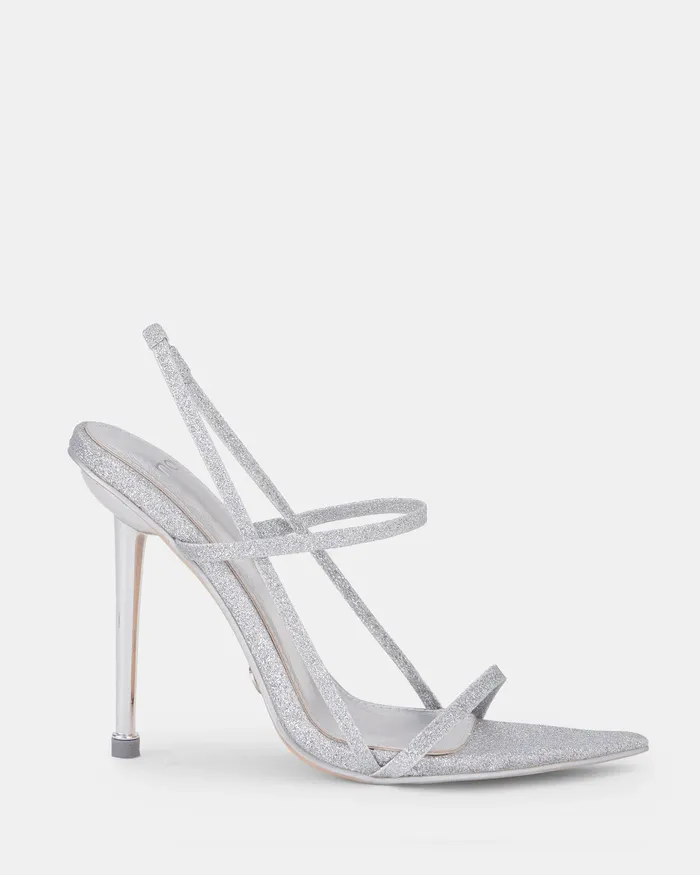 Stilettos Women NOVO Shoes ZISSY SILVER GLITTER