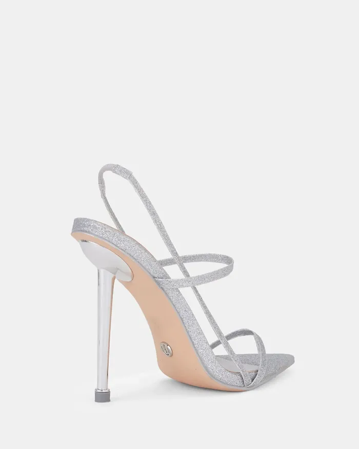 Stilettos Women NOVO Shoes ZISSY SILVER GLITTER