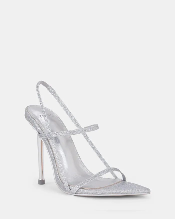 Stilettos Women NOVO Shoes ZISSY SILVER GLITTER